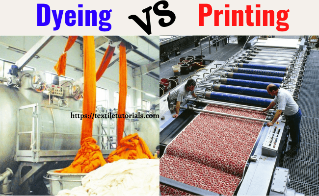 Difference between dyeing and printing in textile